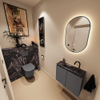 MONDIAZ TURE-DLUX Meuble toilette - 60cm - Dark Grey - EDEN - vasque Lava - position centrale - 1 trou de robinet SW1103762