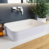 Mondiaz Arvo waskom 55x38x13cm rechthoek opbouw Solid Surface Cale/Talc SW643554 Mondiaz Arvo waskom 55x38x13cm rechthoek opbouw Solid Surface Cale/Talc SW643554
