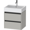 Duravit Ketho 2 meuble sous-lavabo - 2 tiroirs - 58.4x46x54.9cm - poignées anthracite - béton gris mat SW772667