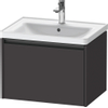 Duravit Ketho.2 Wastafelonderbouwkast - met 1 lade - 63.4x45.5x44cm - met greep antraciet - grafiet supermat SW772092
