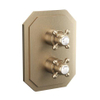 Robinet de douche Crosswater Belgravia - encastré - thermostatique - sans partie encastrable - 2 voies - laiton brossé SW1175253