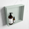 Mondiaz Easy niche 29,5x29,5x8cm - encastrable/surélevé - 1 compartiment ouvert - Solid Surface - Gris SW643618