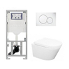 Wiesbaden Vesta ensemble WC Rimless 52cm inclus réservoir encastré UP320 et abattant WC softclose avec plaque de commande blanc SW69584