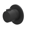 IVY Pact Partie apparente - pour robinet de douche encastré - robinet d'arrêt - symmetry - rosace ronde - Noir mat PED SW1031059