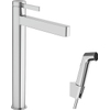 Hansgrohe Finoris 1-gr wastafelkraan 260 met bidethanddouche en doucheslang 160cm chroom SW1567432