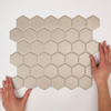 The Mosaic Factory London mozaïektegel - 28.2x32.1cm - wand en vloertegel - Zeshoek/Hexagon - Porselein Grey Mat SW62252