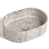 Ideavit Rock lavabo 40x28x12cm béton ovale terrazzo SW568395