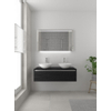 Bruynzeel Giro badmeubelset 49x120x46cm 2 wasbakken 1 lade met spiegel met softclose composite zwart eiken SW384201 Bruynzeel Giro badmeubelset 49x120x46cm 2 wasbakken 1 lade met spiegel met softclose composite zwart eiken SW384201