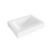 Mondiaz CLOUD Talc Lavabo suspendu - 60cm - lavabo central - bord 12cm - Solid Surface Talc SW427542