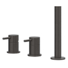 IVY Concord Combinaison de bord de baignoire - 3 voies - mitigeur - douchette extractible - sans bec - INOX316 - carbone noir brossé PVD SW1031113