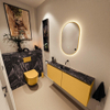 MONDIAZ TURE-DLUX Meuble toilette - 120cm - Ocher - EDEN - vasque Lava - position centrale - sans trou de robinet SW1103927