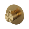 Brauer Gold Carving inbouwthermostaat - inbouwdeel - 1 carving knop - - PVD - geborsteld goud SW715729