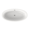 Xenz britt baignoire à poser 190x94x60 blanc avec combinaison de trop-plein et de vidange graphite brossé SW380208