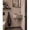 Fortifura Fuente pack lave-mains d'angle – 31,5 x 31,5 x 10 cm – béton gris – robinet inox SW1111540