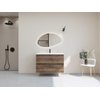 HR badmeubelen Infinity XXL 3D Ensemble meuble de salle de bains - 100 cm - 1 lavabo céramique djazz blanc - 1 trou de robinet - 2 tiroirs - charleston SW863492