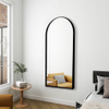 Saniclass Curve passpiegel – 76x162 cm – met lijst – Zwart mat SW1418860