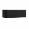 H&R Badmeubelen Juice Wastafelonderkast - 120x45x40cm - afgeronde hoeken - 3D-front - 2 lades - geïntegreerde greep - zwart mat SW1259273