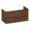 BRAUER Joy Wavy wastafelonderkast 100 2 softclose lades - greeploos - 1 sifon uitsparing - Forest Cacao SW1201316