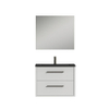 Tiger Boston Meuble salle de bains 80x62x45cm avec 1 trou 2 tiroirs softclose montage droite et gauche avec miroir bois blanc brillant SW106765 Tiger Boston Meuble salle de bains 80x62x45cm avec 1 trou 2 tiroirs softclose montage droite et gauche avec miroir bois blanc brillant SW106765