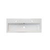 H&R Badmeubelen SLine Keramische wastafel SLine 101x41x4cm met twee kraangaten wit SW759040