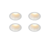 QAZQA Dept spot encastrable - set de 4 - 7,8x7,8x6,5cm - dimmable - IP44 - blanc mat SW1209709