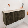 Mondiaz JOYA-DLUX 90cm toiletmeubel - kleur Shadow - Wastafel FAYE positie Links Zonder kraangat kleur Frappe. SW1422701