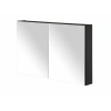 HR badmeubelen Spiegelkast - 100x12x65cm - 2 deuren - dubbelzijdig gespiegeld - zwart mat SW236407