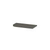 INK Concept R Wastafelblad - 40x22x1.7cm - tbv fonteinonderkast afgerond links - MDF lak - Mat beton groen SW1406275