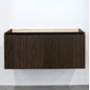 Saniclass Holz Base Meuble sous lavabo de salle de bains - 100cm - 1 tiroir - sans poignée - chêne foncé SW773956