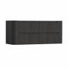 H&R Badmeubelen Juice Wastafelonderkast - 120x45x50cm - afgeronde hoeken - 4 lades - geïntegreerde greep - basalt SW1489971