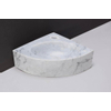 Forzalaqua Turino fontein - 30x30x10cm - kraangat midden - gepolijst carrara (grijs) SW230670