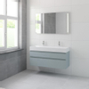 Bruynzeel Roma badmeubelset 120x60.5x46cm met softclose inclusief spiegel fjord groen SW384888 Bruynzeel Roma badmeubelset 120x60.5x46cm met softclose inclusief spiegel fjord groen SW384888