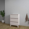 Saniclass Chaci PLUS Meuble de salle de bain - 60x86x46cm - plan de toilette - 3 tiroirs - mat cotton (beige) SW1182411