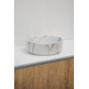 Riho marmic vasque ronde 34.6x34.6x11.4cm céramique ronde marbre blanc mat SW760805