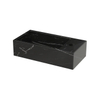 Riho Livit Tiny Fontaine - 1 trou de robinet à droite - 41x20.5x10.5cm - céramique - marbre noir SW1075279