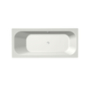 Xenz Aruba Baignoire - 170x75x48 - bonde Centrale - trop-plein autre côté - acrylique - blanc mat SW378286