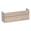 BRAUER Delight Meuble sous vasque 160x45.5x60cm 4 tiroirs chêne massif assemblage lamello White Oak brossé SW523056 BRAUER Delight Meuble sous vasque 160x45.5x60cm 4 tiroirs chêne massif assemblage lamello White Oak brossé SW523056