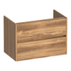 BRAUER Adore meuble sous-lavabo - 80x46x55cm - 2 tiroirs softclose - sans poignée - 1 découpe pour siphon - Honey SW1198410