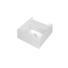 INK Vice Lavabo - 27x27x9cm - 0 trous de robinet - polystone blanc brillant SW207534