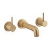 Crosswater MPRO INDUSTRIAL Baduitloop - 17.5cm - met 2 stopkranen - inbouw geborsteld messing living colours - geborsteld messing (goud) SW491627