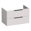 BRAUER Elevate meuble sous-lavabo 80 sans poignées rapportées 2 tiroirs à fermeture douce et 1 découpe pour siphon - sable mat SW1200222