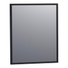 BRAUER Onyx spiegel - 60x70cm - rechthoekig - zwart geborsteld frame SW228061