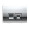 Geberit Delta50 bedieningsplaat, 2-toets spoeling frontbediening voor toilet 24.6x16.4cm chroom 0701184 Geberit Delta50 bedieningsplaat, 2-toets spoeling frontbediening voor toilet 24.6x16.4cm chroom 0701184