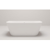 Crosstone by Arcqua Evi solid surface demi-baignoire autoportante 180x80x57 mat blanc SW857169