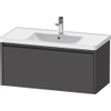 Duravit Ketho.2 Wastafelonderbouwkast - met 1 lade - 98.4x45.5x44cm - met greep antraciet - grafiet mat SW772035
