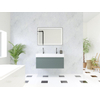HR Matrix ensemble de meubles de salle de bain 3d 100cm 1 tiroir sans poignée avec bandeau de poignée en couleur petrol matt avec lavabo kube 2 trous de robinetterie blanc SW857065