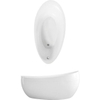 Villeroy & Boch Aveo bad - vrijstaand - 190x95cm - met badwaste - glans wit 0949976