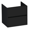BRAUER Adore meuble sous-lavabo - 60x46x55cm - 2 tiroirs softclose - sans poignée - 1 découpe pour siphon - noir mat SW1198382