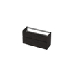 INK Wastafelonderkast - 120x45x65cm - 2 lades - greeploos - met houten keerlijst - MFC - Houtskool eiken SW693273