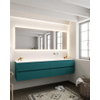 Mondiaz VICA ensemble de meuble de salle de bain - 200cm - meuble sous-vasque smag - 4 tiroirs - lavabo cloud droite - sans trou de robinet version XL 60cm de haut SW1090064